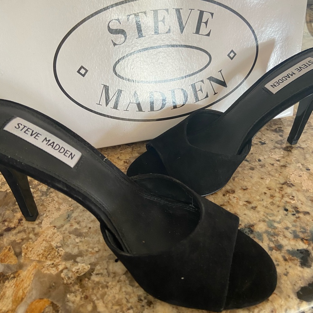 Steve Madden Black Suede